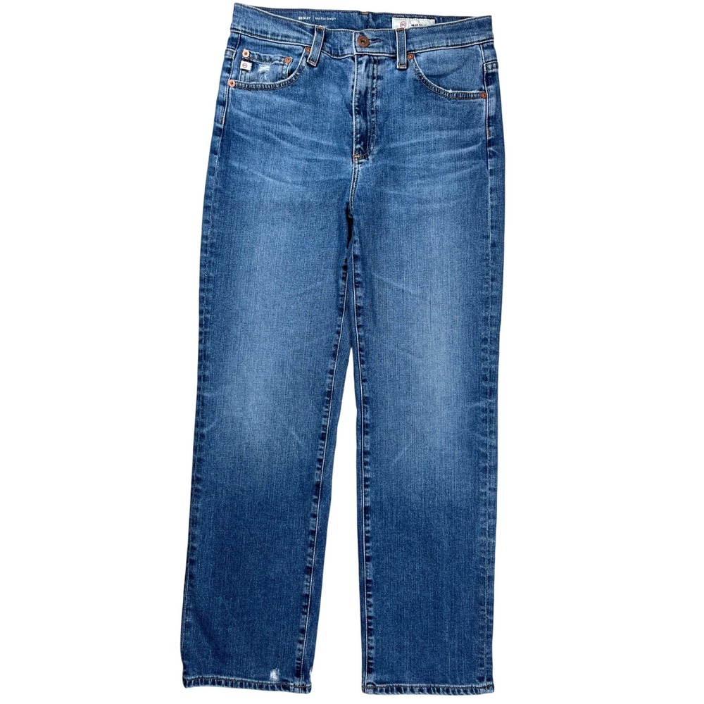 AG Adriano Goldschmied Brinley Women's Straight Leg Jeans - Medium Blue Wash